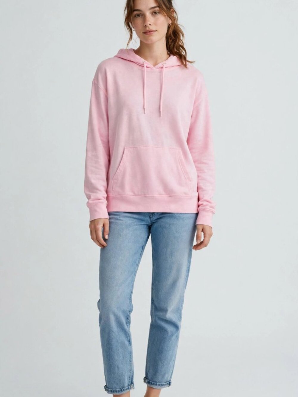 Comfrt Pastel Bubblegum Pink Lightweight Pullover Hoodie XL NWOT